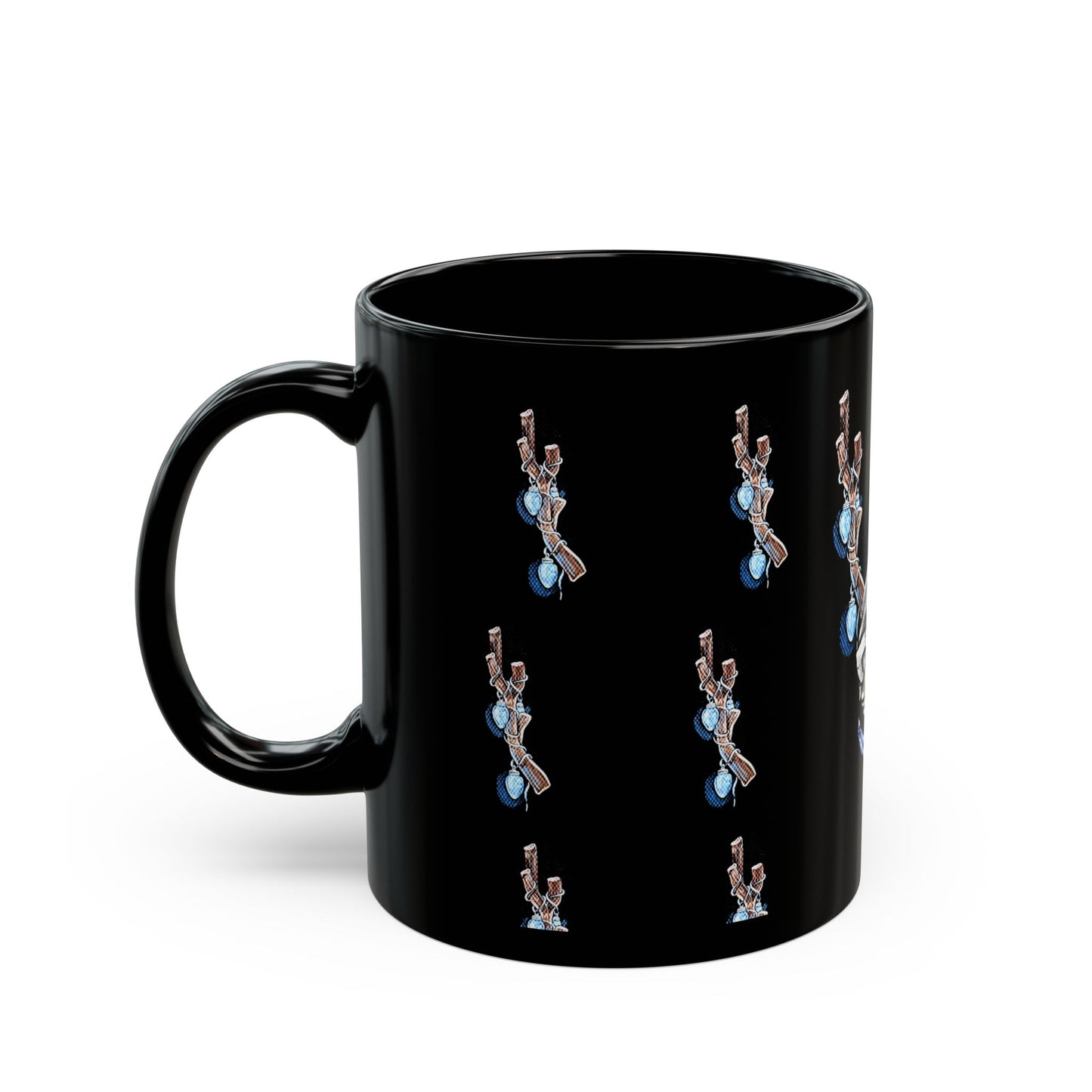 Winter’s Glow- Black Mug- Glow Antlers (11oz)