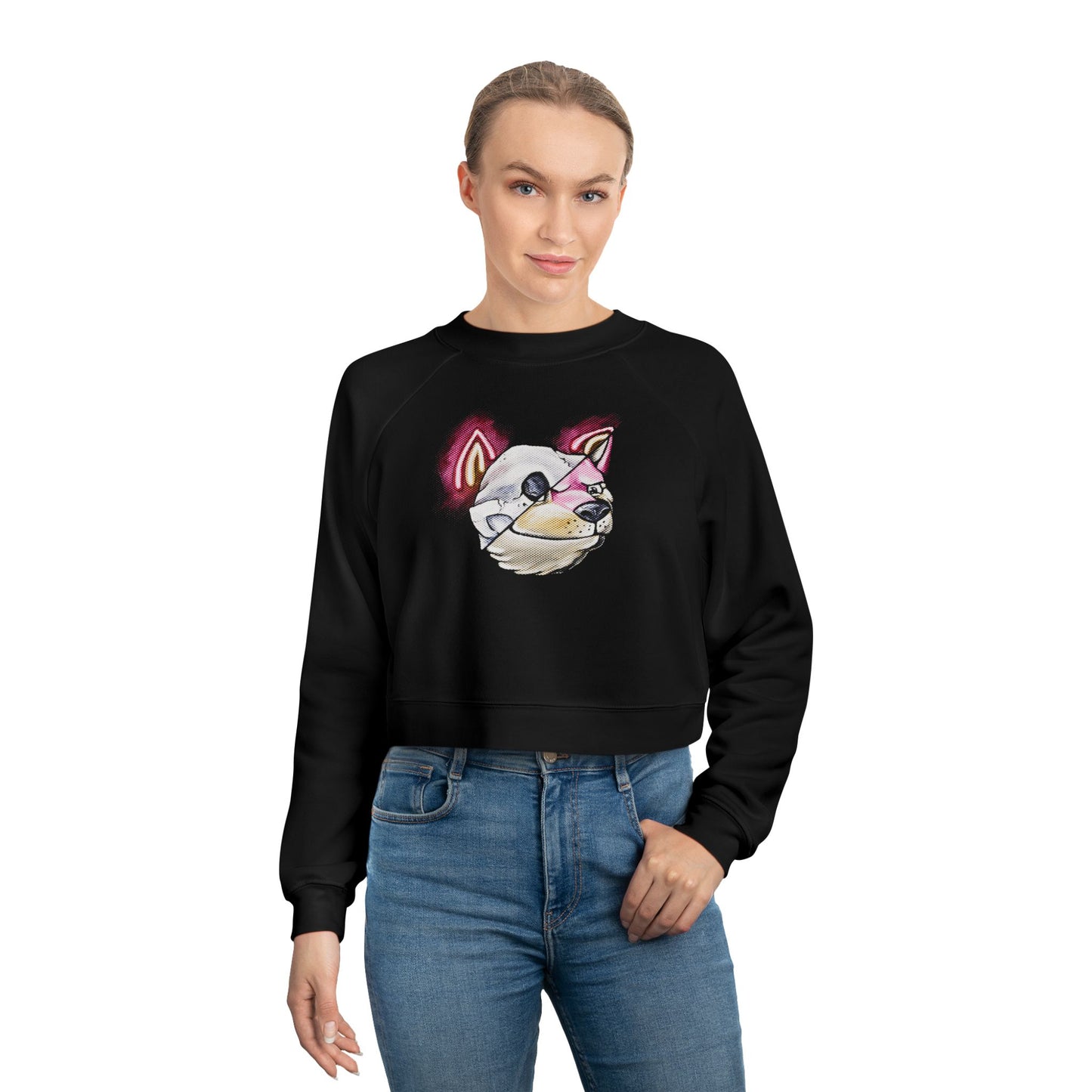 Winter’s Glow - Rylee Ann Spada x Popil - Women's Cropped Fleece Pullover