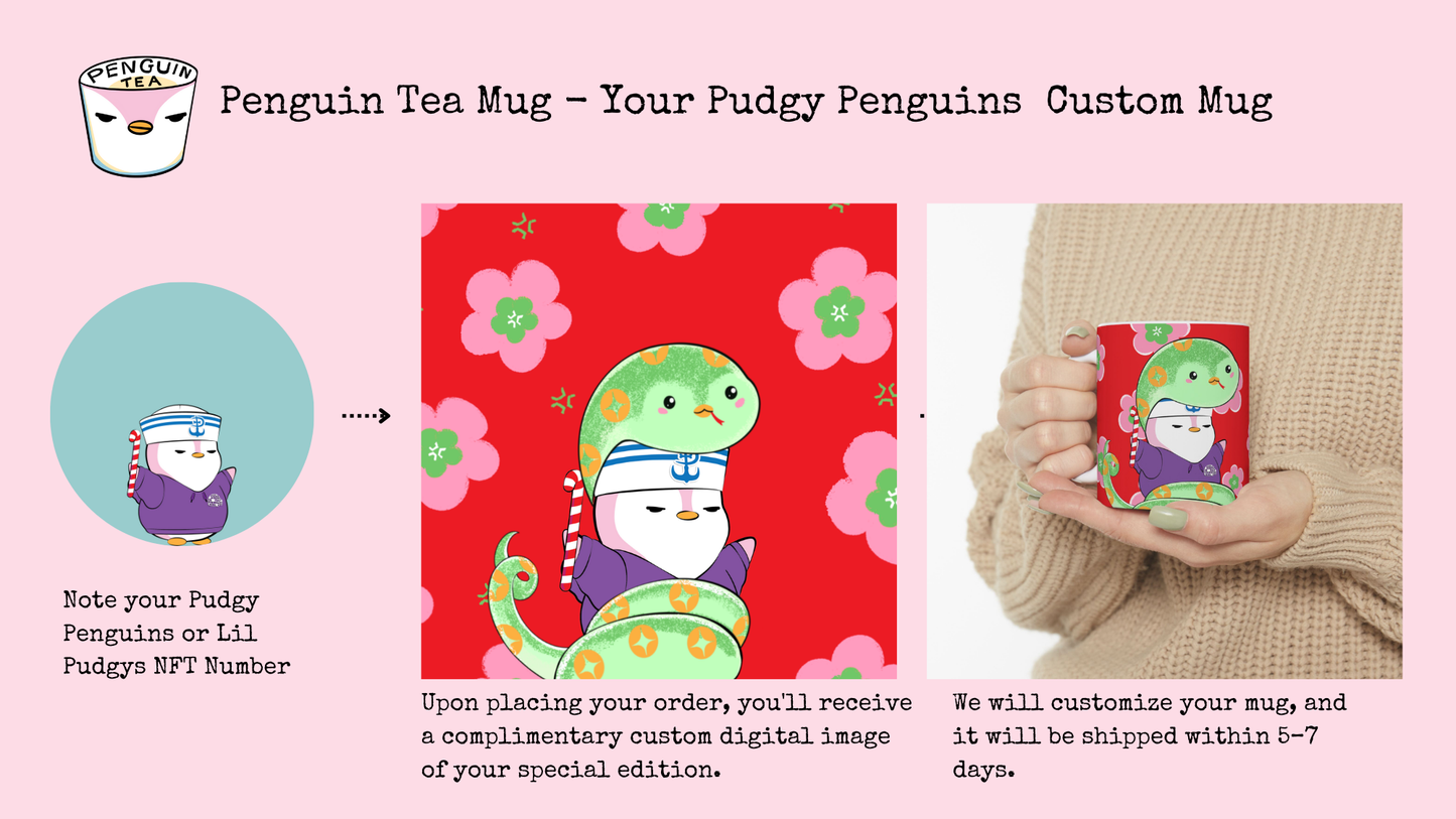 Penguin Tea Mug - Your Pudgy Penguins Custom Mug