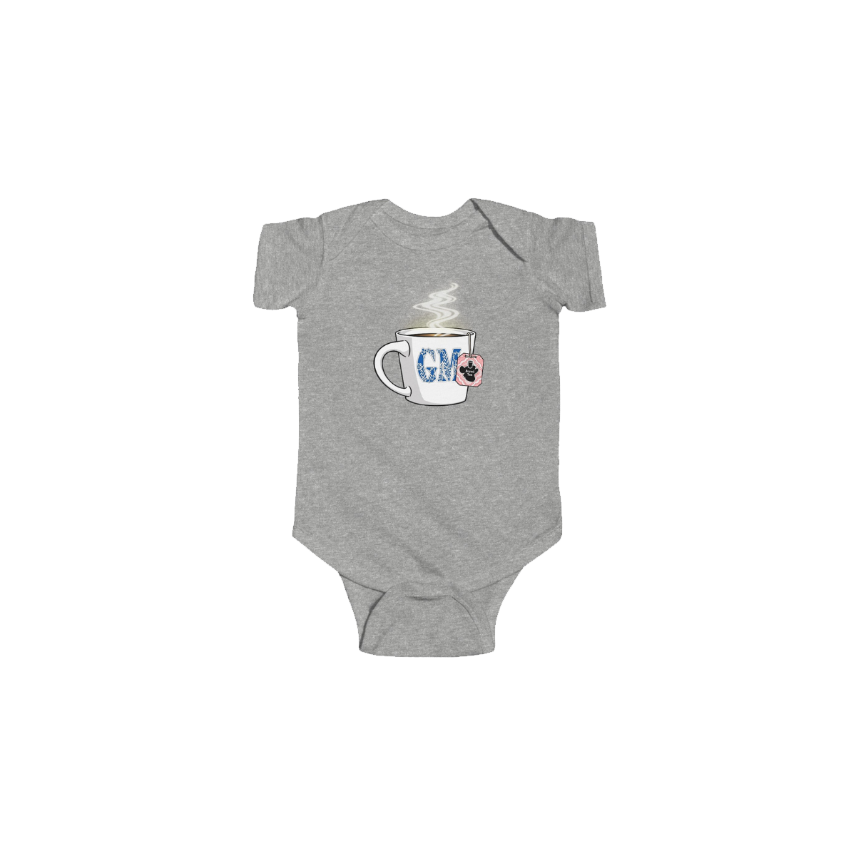 GM Cup | Baby Infant Fine Jersey Bodysuit |Heather Gray