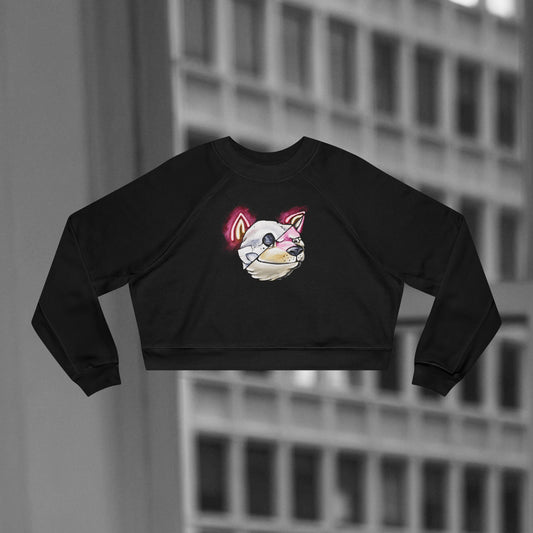 Winter’s Glow - Rylee Ann Spada x Popil  - Women's Cropped Fleece Pullover