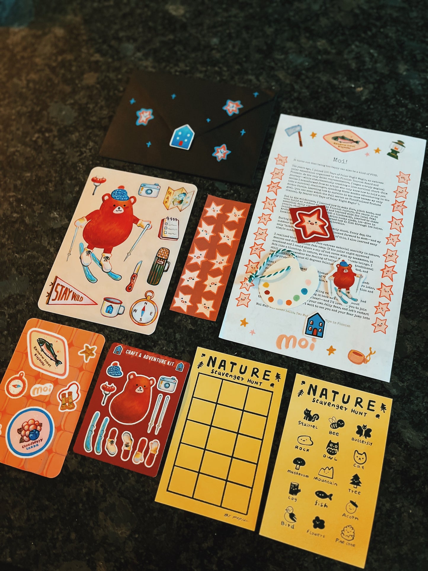 Bear’s Winter Adventure Snail Mail - Finland-Inspired + Nature Scavenger Hunt